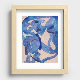Blue Phases Recessed Framed Print