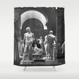 History of the World Through Renaissance Statues black and white photograph / black and white art photography Shower Curtain