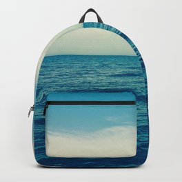 Unending Lake Backpack | White, Blue, Nature, Sky, Clouds, Lake, Waves, Photo, Water, Peaceful 