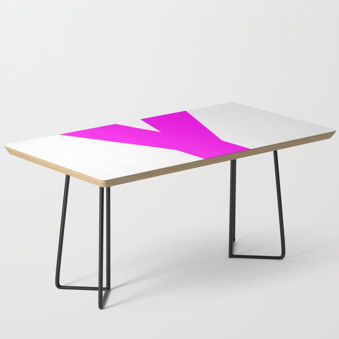 Y (Magenta & White Letter) Coffee Table