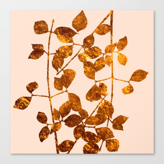 fall golden leaves Canvas Print