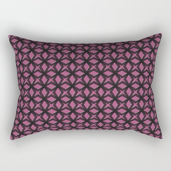 Rose Black Replay Rectangular Pillow