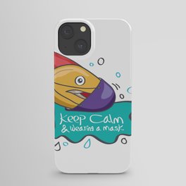 Salmon Wearing a Mask iPhone Case