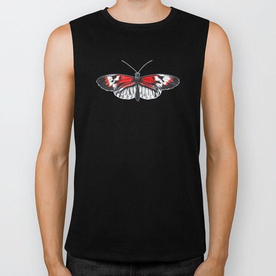 Piano key Butterfly (Heliconius melpomene) Biker Tank