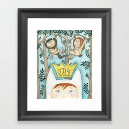 Stay wild // Where the wild things Framed Art Print