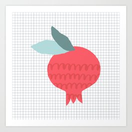 Trendy pomegranate print. Add some vitamins to your life! :) Art Print