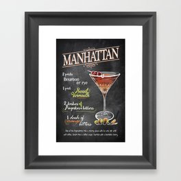 Cocktail bar drink Framed Art Print