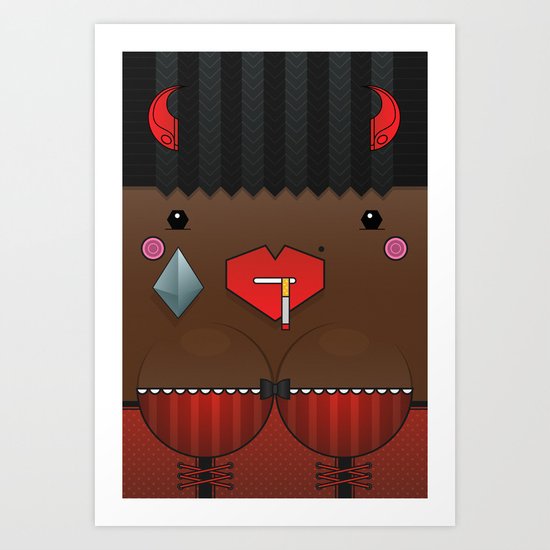 Cookie the Valentine's Spirit Art Print