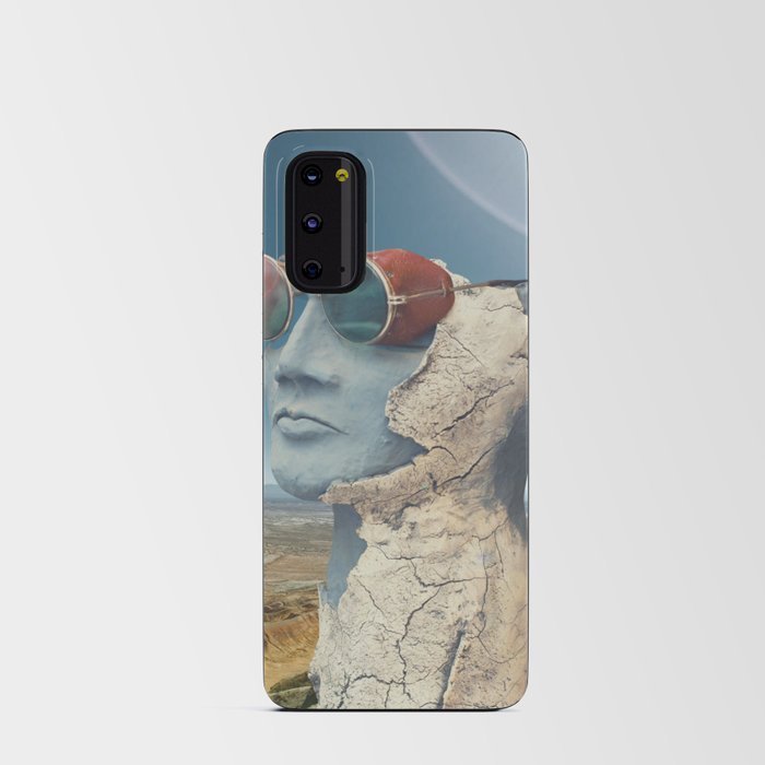 sculpture face strange desert Android Card Case