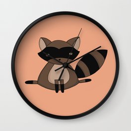 Baby Raccoon Wall Clock