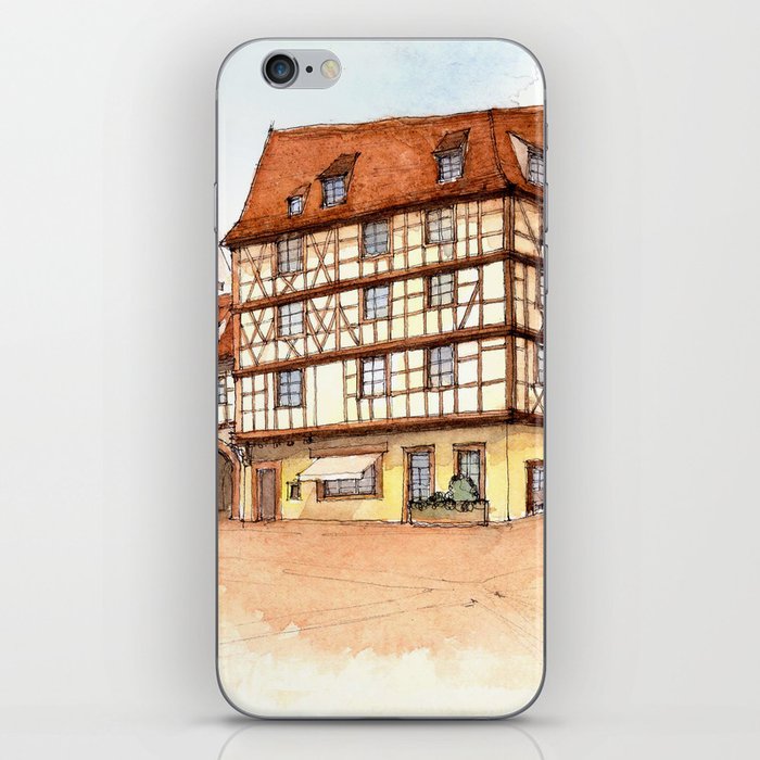 House in Colmar illustration iPhone Skin