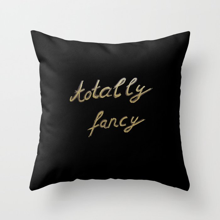 totally fancy #1 #typo #drawing #decor #art #society6 Throw Pillow
