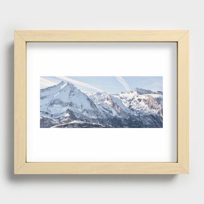 Snowy Mountains Recessed Framed Print