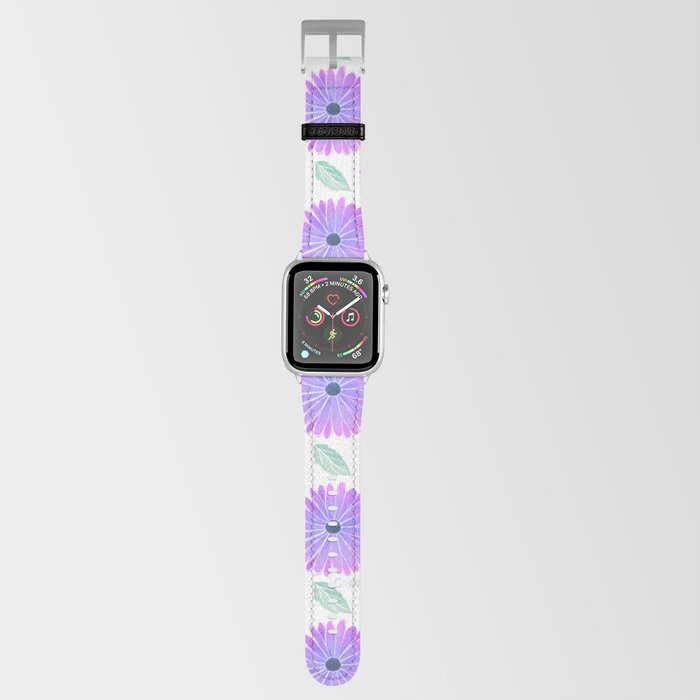 Daisy Watercolor Blue Purple Apple Watch Band