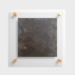 Marbled cracked ground dark brown Floating Acrylic Print