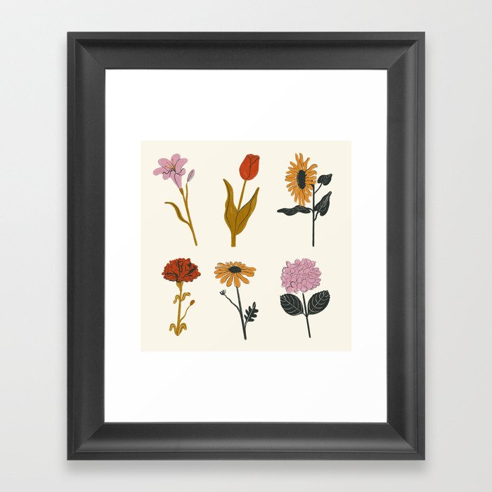 Flowers Collection Framed Art Print