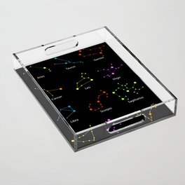 Astrology Zodiac signs and constellations Acrylic Tray