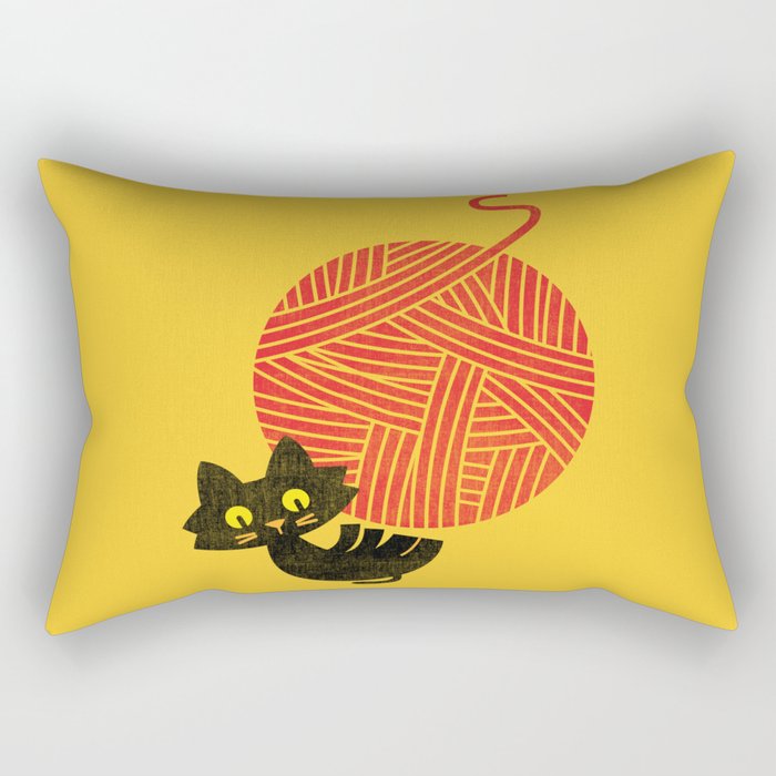 Fitz - Happiness (cat and yarn) Rectangular Pillow