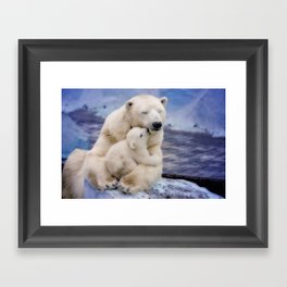 Polar Bear Love Framed Art Print