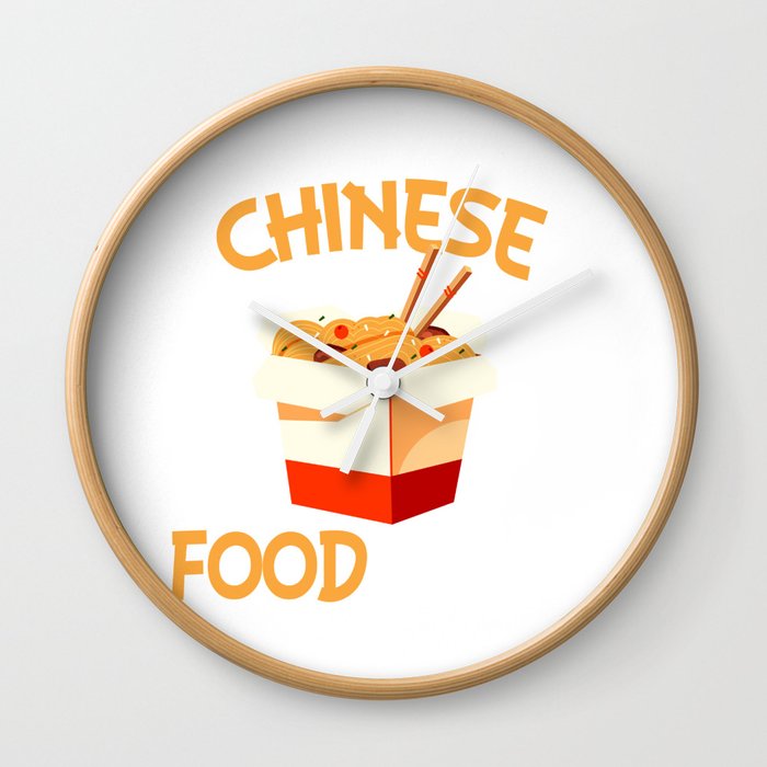 Professional Chinese Food Eater Wall Clock