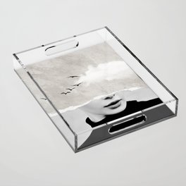 minimal collage /silence Acrylic Tray