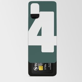 4 (White & Dark Green Number) Android Card Case