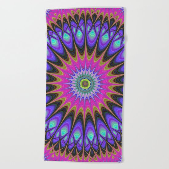 Star mandala Beach Towel
