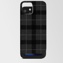 Black And Gray Plaid iPhone Card Case