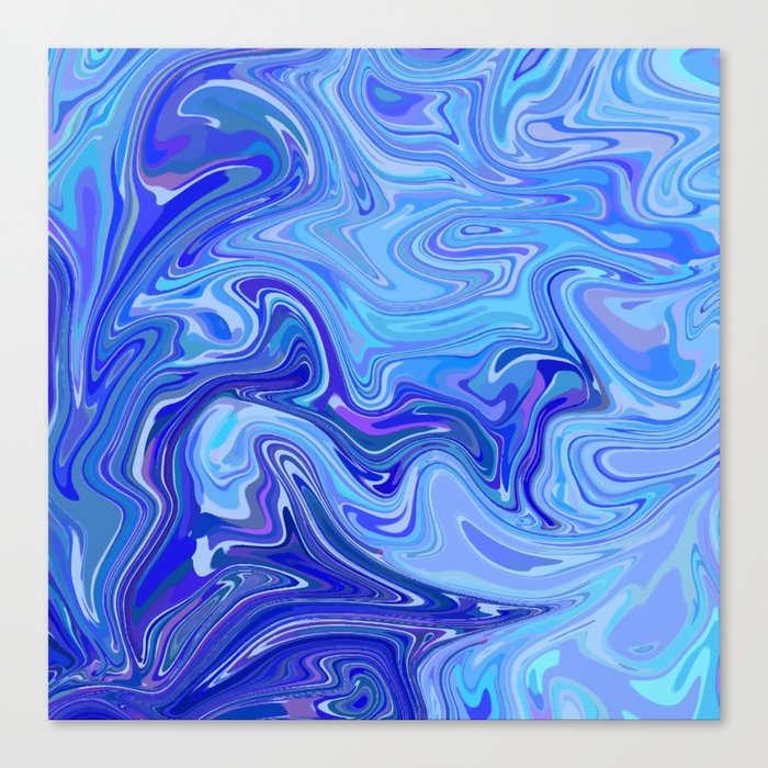 Blue Psychedelic Canvas Print