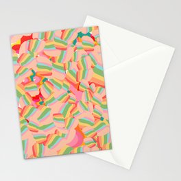 Bubblegum Pop Art Colorful Pattern Design Stationery Cards