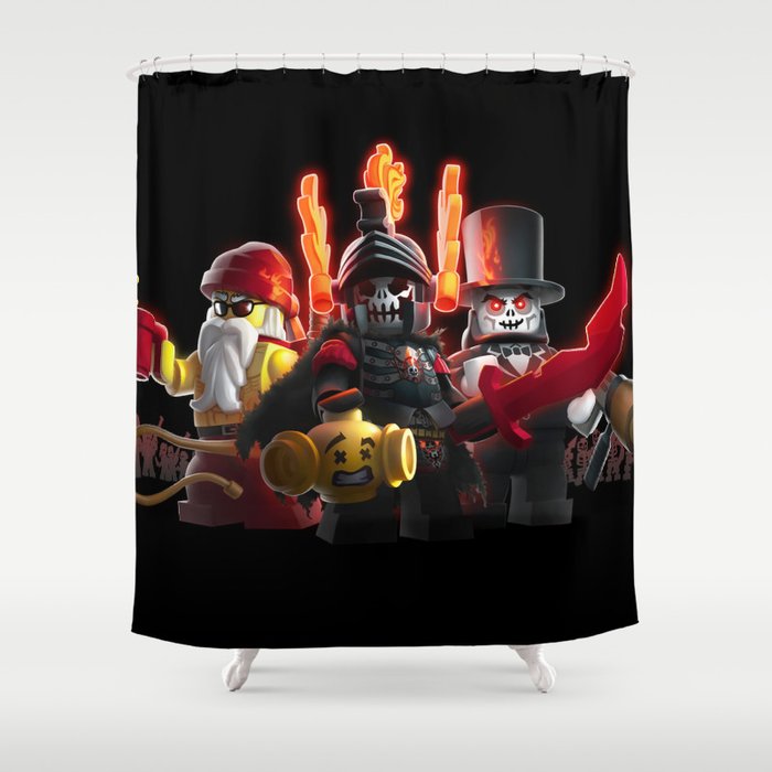 The Heroes Of Zombie Zulu Dawn Shower Curtain By Brikwars Society6