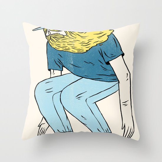 Skate Beard Throw Pillow