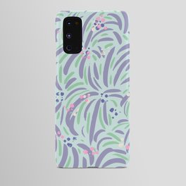 Powerful and floral pattern mint Android Case