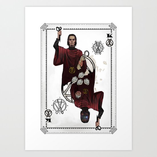 King of Scissors Art Print