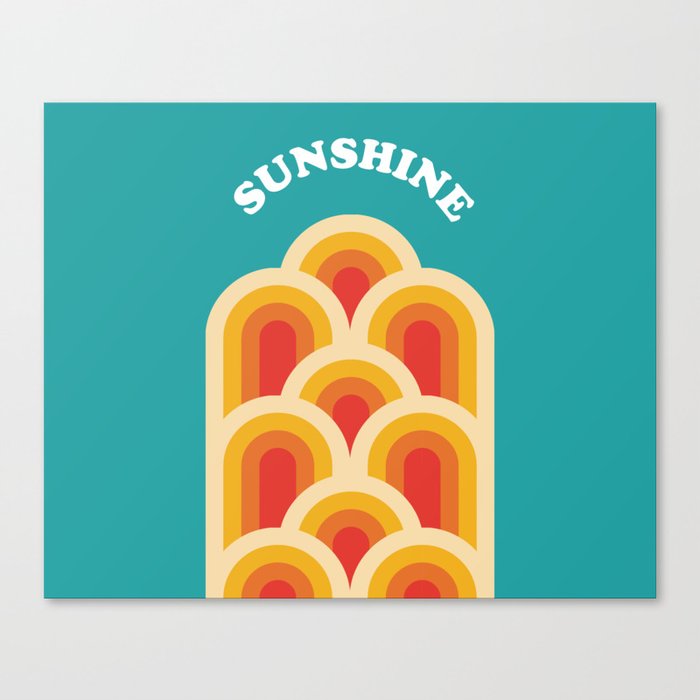 Retro Sunshine Canvas Print