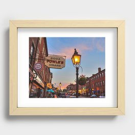 Newburyport Massachusetts Soda Fowles sign at Sunset Market Square Recessed Framed Print