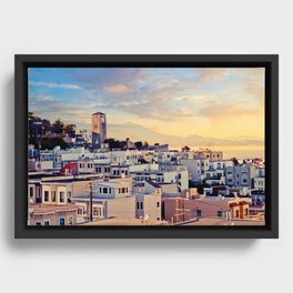 San Francisco North Beach Sunset Fine Art Print  • Travel Photography • Wall Art Framed Canvas