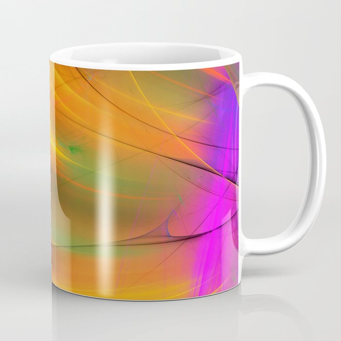 yellow abstract fractal background 3d rendering Coffee Mug