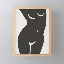 Summer body in black Framed Mini Art Print