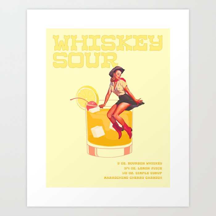 The Whiskey Sour Cocktail Art Print
