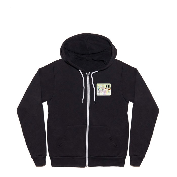 Alpaca Dreams Café  Full Zip Hoodie