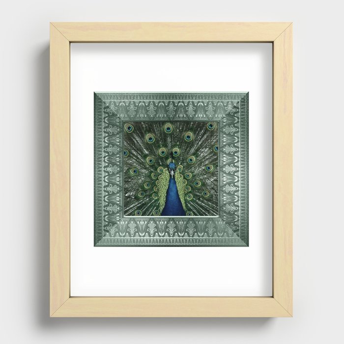 Peacock Art Recessed Framed Print
