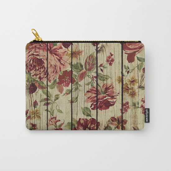 Flowers on Wood 07 Carry-All Pouch