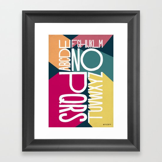 ALPHABET 1 Framed Art Print