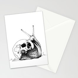 This Skull Is My Home (Snail & Skull) Stationery Card