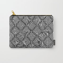 Vintage Art Deco Diamond Pattern in a Modern Surreal Distorted Psychedelic Glitch Style Carry-All Pouch