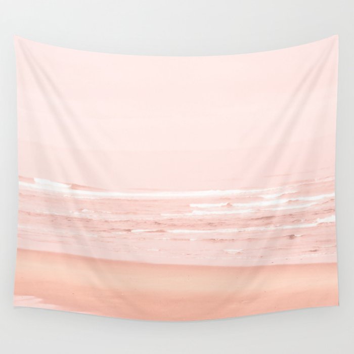 California Dreaming Summer Pink Tones Beach Wall Tapestry