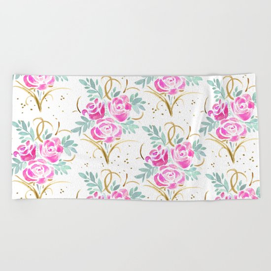 Pink Rosé Splendor Beach Towel
