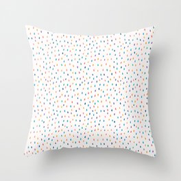 Abstract cut out raindrop confetti. Throw Pillow
