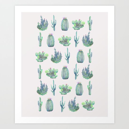 cactus pattern! Art Print